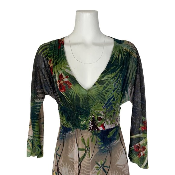 Jean Paul Gaultier Soleil Maxi Dress M Floral - Picture 5 of 12